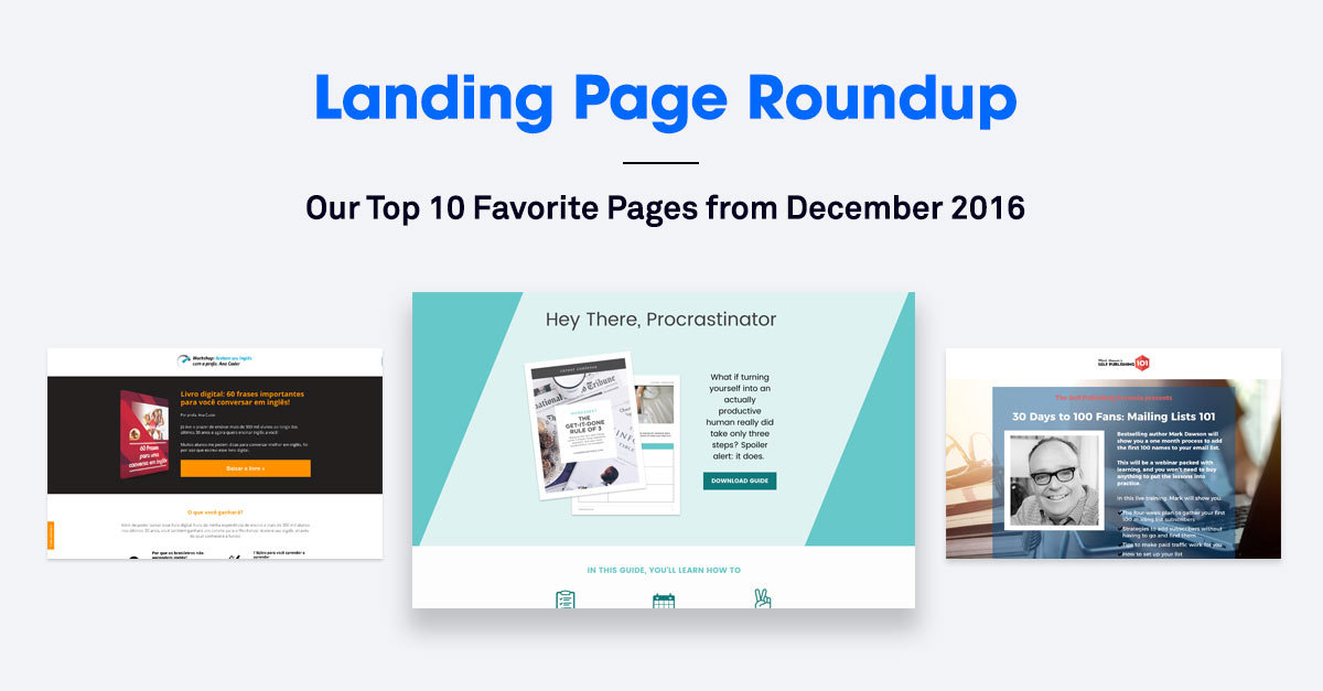 10 of the Best Landing Pages We Saw in December 2016