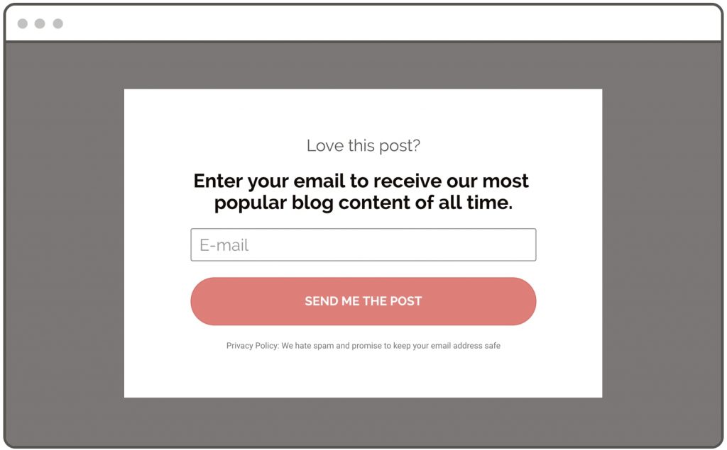 leadpages pop-up form Leadbox used to deliver lead magnet